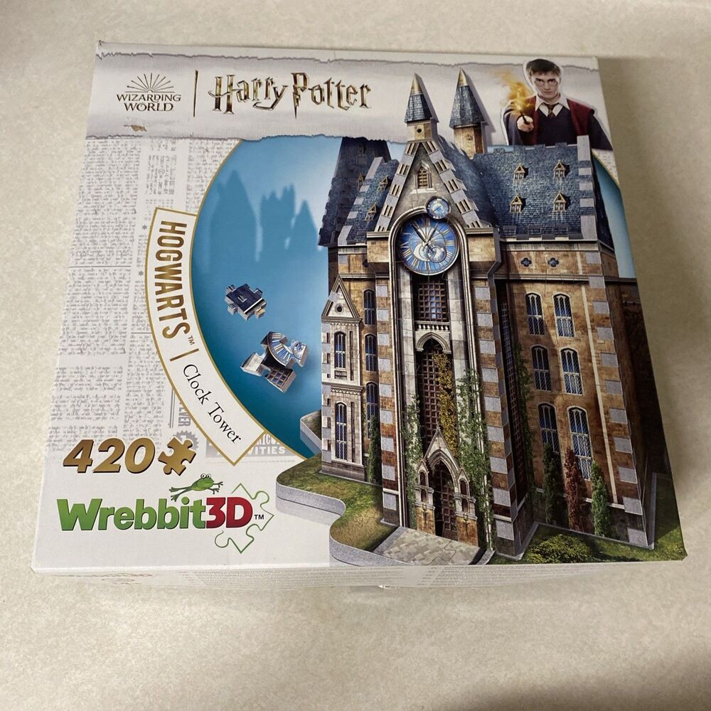Harry Potter Hogwarts - Clock Tower 3D Puzzle 420pc: Wrebbit Fantasy Foam Model